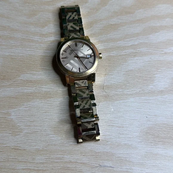 Burberry Gold and Silver Watch Used